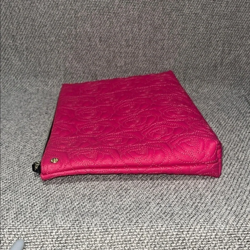 Betsey Johnson Pink Floral Embossed Laptop Bag